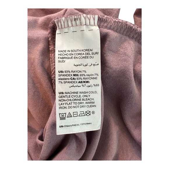 👕 EUC CHICO’S Lavender Long Sleeve “The Ultimate Tee” Sz M (Chico’s 1) - Picture 7 of 7